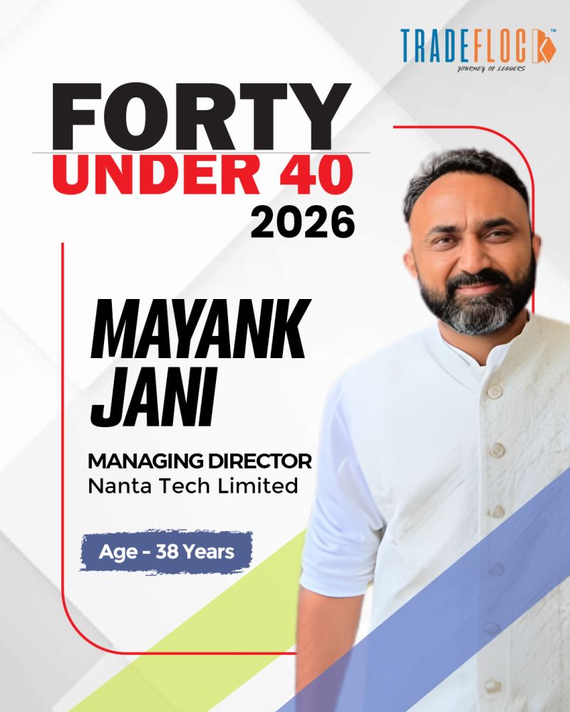 Mayank Jani featured in TradeFlock 40 Under 40 — 2026